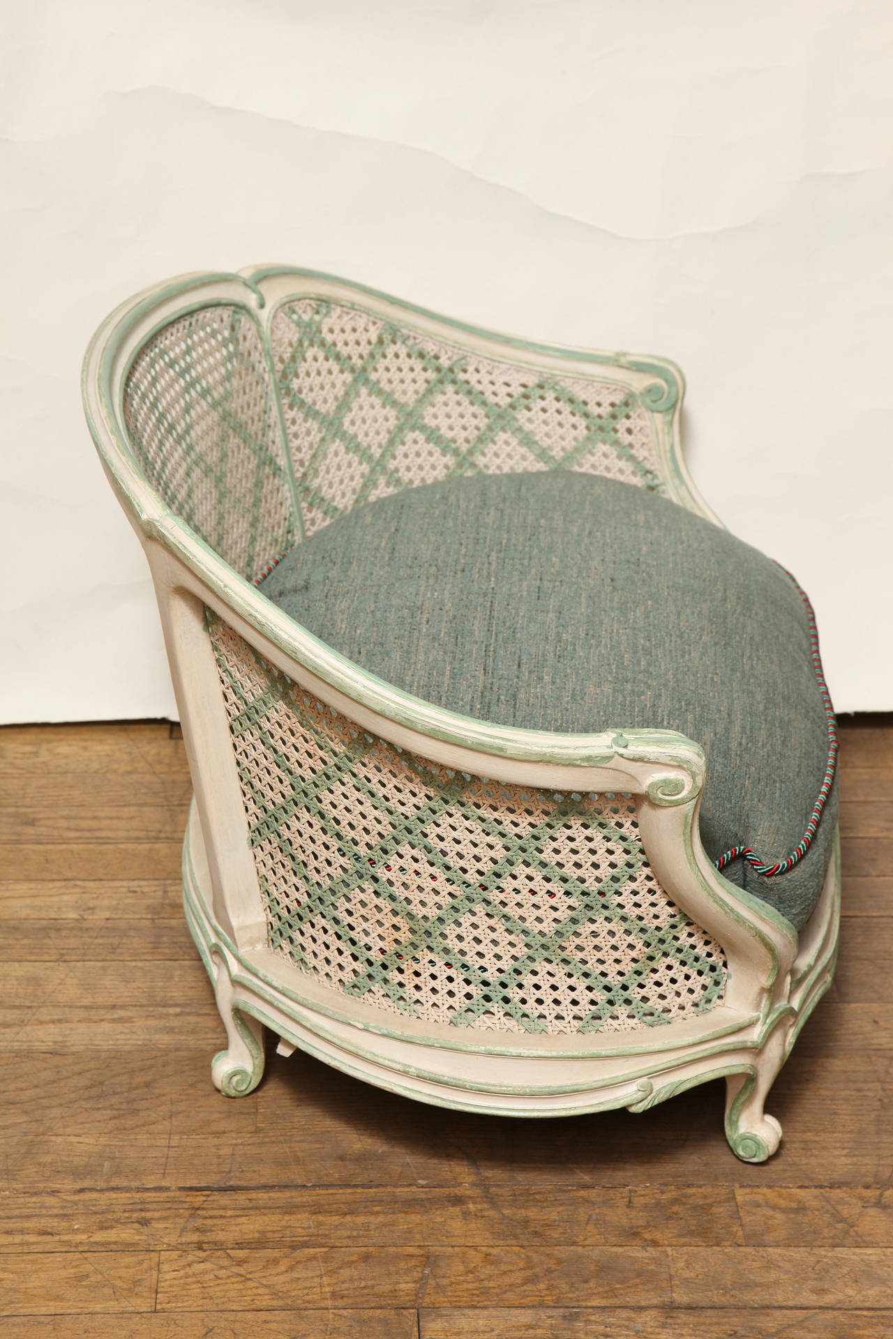 Mid-20th Century Caned French Louis XV Style Dog Bed