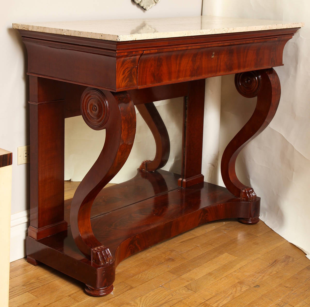 French Charles X Period Mahogany Console 3