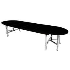 Karl Springer Black Lacquered Dining Table 11