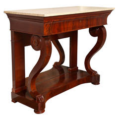 French Charles X Period Mahogany Console