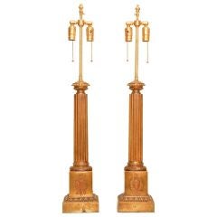 A Pair of French Restoration Period Charles X Style Table Lamps