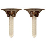 A Pair of American Karl Springer Art Deco Style Wall Sconces