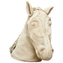 A French Horse's Head Formed with Rope