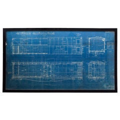 1930s Blueprint of a Railroad Car