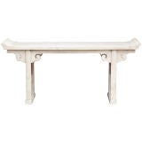 An Asian Inspired American White Painted Teak Altar Table