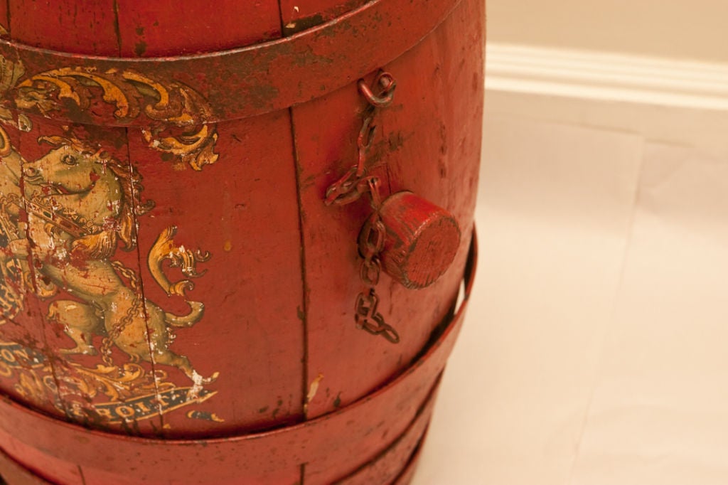 19th Century An English Fire Bucket Umbrella Stand