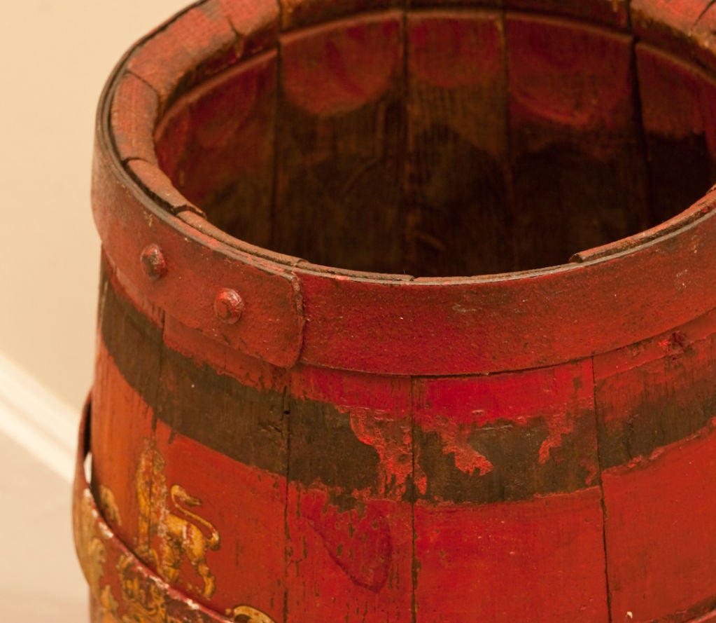 Oak An English Fire Bucket Umbrella Stand