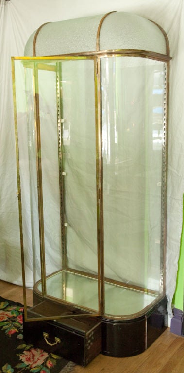 A French Art Deco Vitrine with Shaped Glass Sides and Dome Top In Excellent Condition In New York, NY