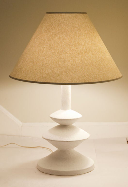 Late 20th Century A Giacometti Style Plaster Table Lamp