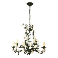 A 9 Light French Tole Chandelier