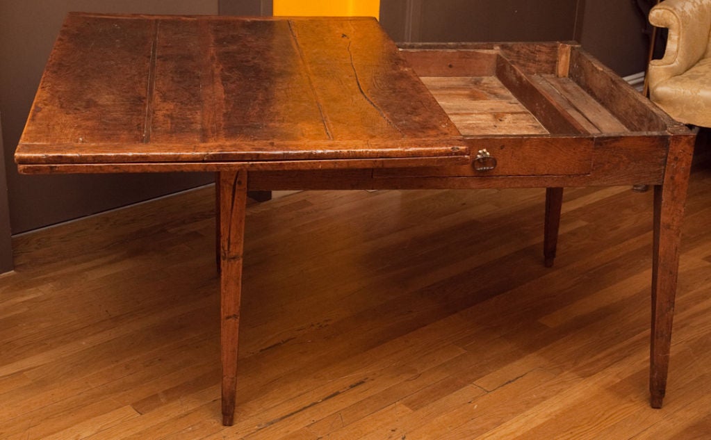 A French Elm Square Flip Top Table: Provenance Bunny Mellon 1