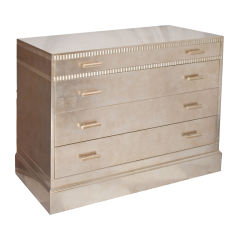 An Art Deco Chest of Drawers with Silver Leaf by Kittinger