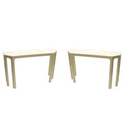 A Pair of Contemporary Design Lacquered Console Tables