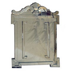 An American Mirror with Trompe L'oeil Applied Vertical Elements