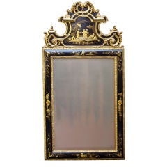 A Regence Style Mirror with Handpainted Chinoiserie Scene