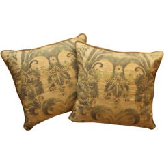 A Pair of 1920’s Fortuny Fabric Cushions