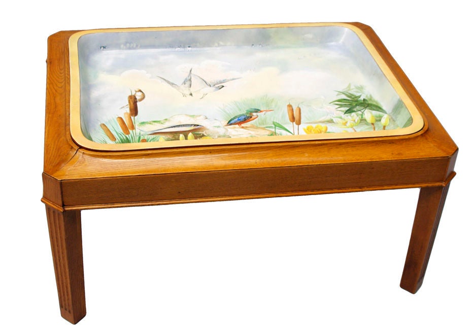 A Rare Signed Swedish Rorstrand Rectangular Porcelain Tray