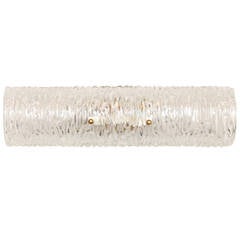 Horizontal Textured Glass Vanity Light