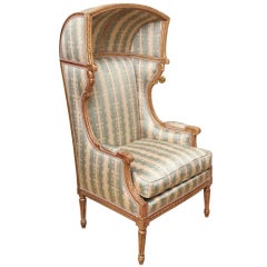 Chaise de porteur française de style Louis XVI