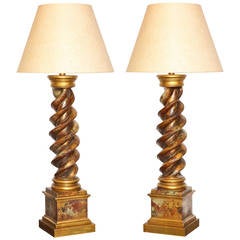 Pair of 1960s James Mont Style Lamps 12