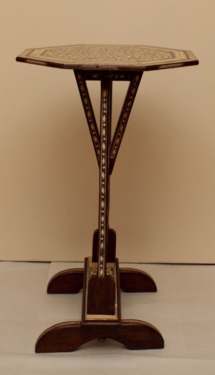 A Moroccan Side Table Inlaid with Mother of Pearl 2