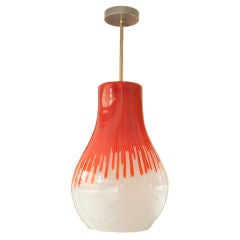 A Vase Shaped Italian Murano Glass Ceiling Fixture
