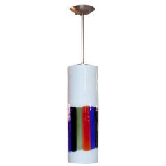 Massimo Vignelli for Venini Cylindrical Pendant Light 3
