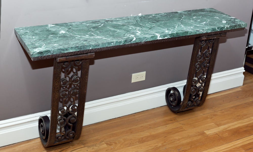 Wall Console Table a french art deco forged and cast iron wall mounted console table Wall Console Table a french art deco forged and cast iron wall mounted console table