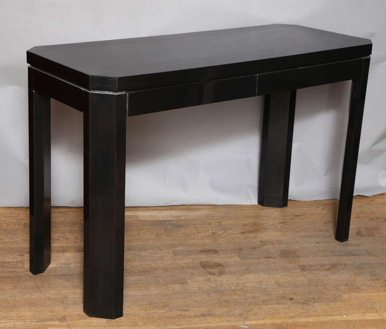 A Pair of Jules Wabbes Lacquered Console Tables In Excellent Condition In New York, NY