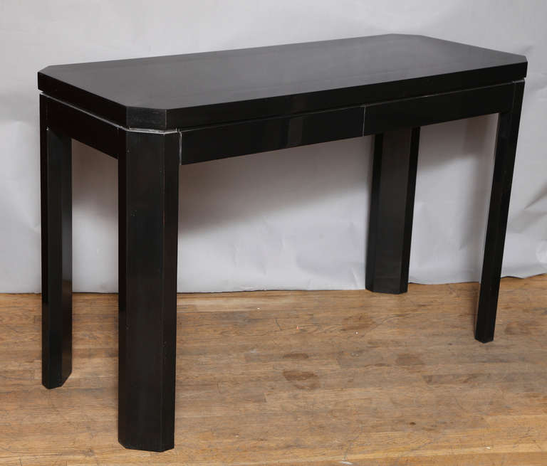 A Pair of Jules Wabbes Lacquered Console Tables In Good Condition For Sale In New York, NY