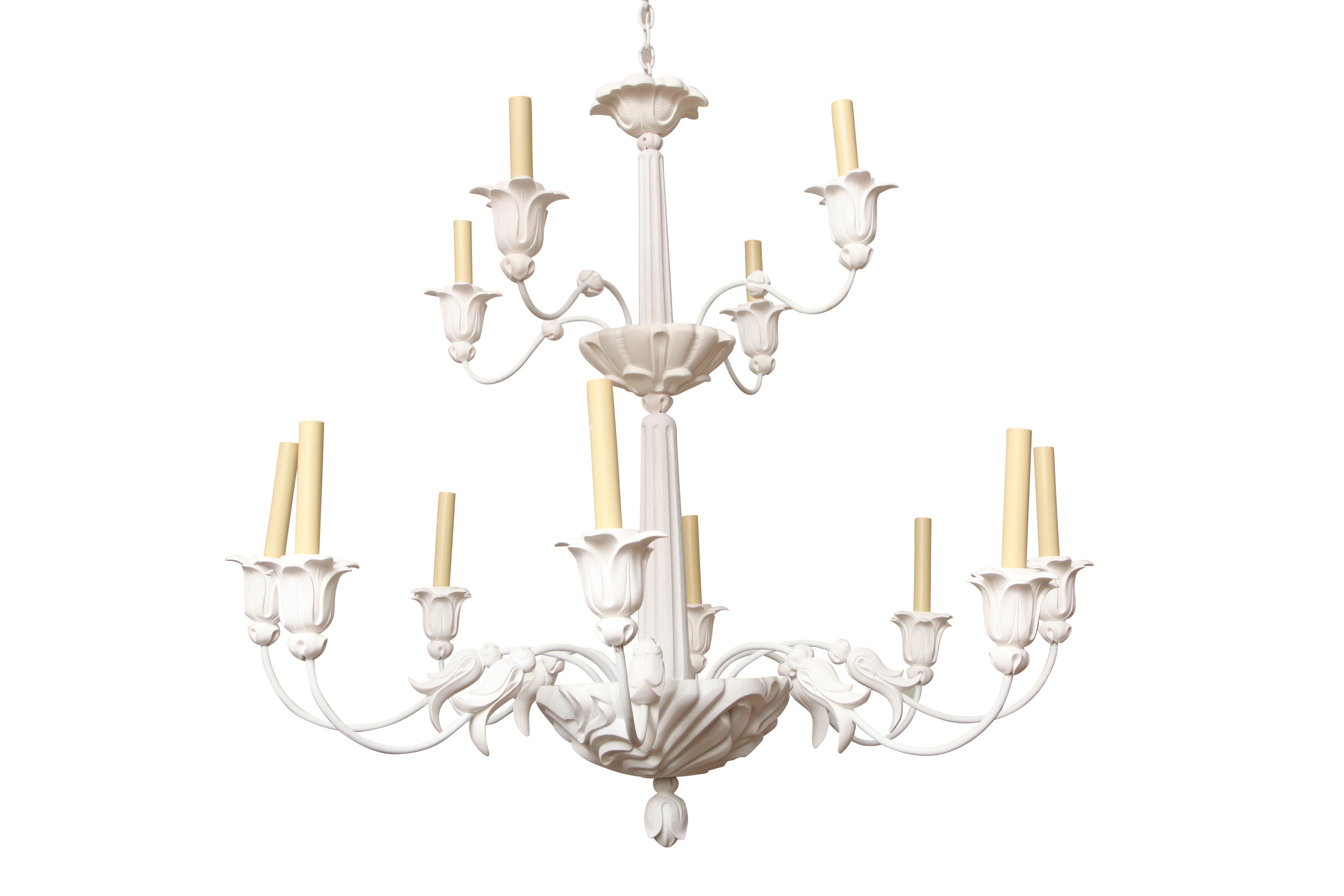 Tenerife Chandelier by David Duncan, Two Tiered Resin Chandelier 