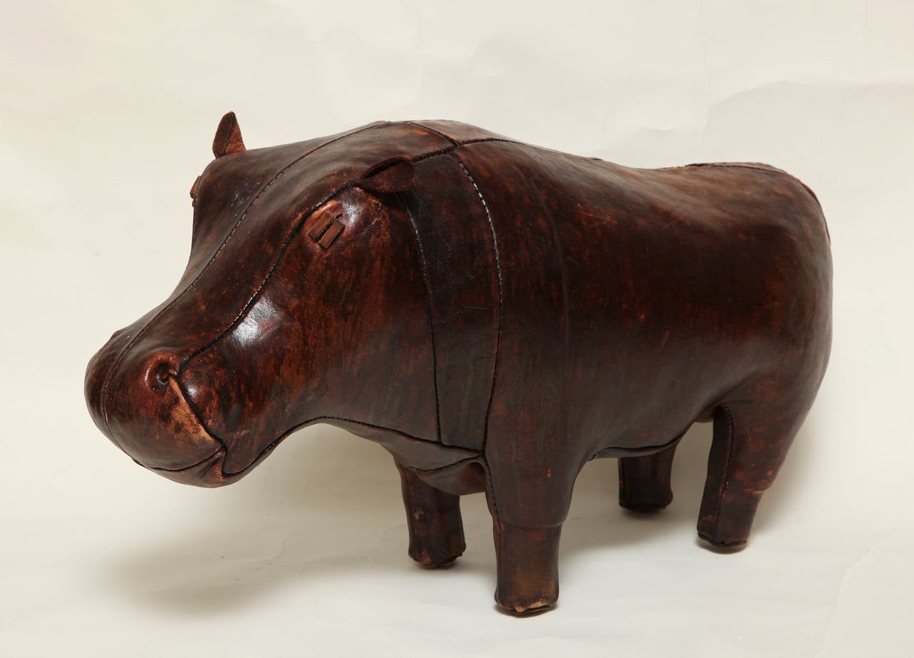 Abercrombie and Fitch Leather Hippopotamus In Good Condition In New York, NY