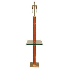 A Custom Made Standing Lamp in the Manner of Karl Springer A Custom Made Standing Lamp in the Manner of Karl Springer