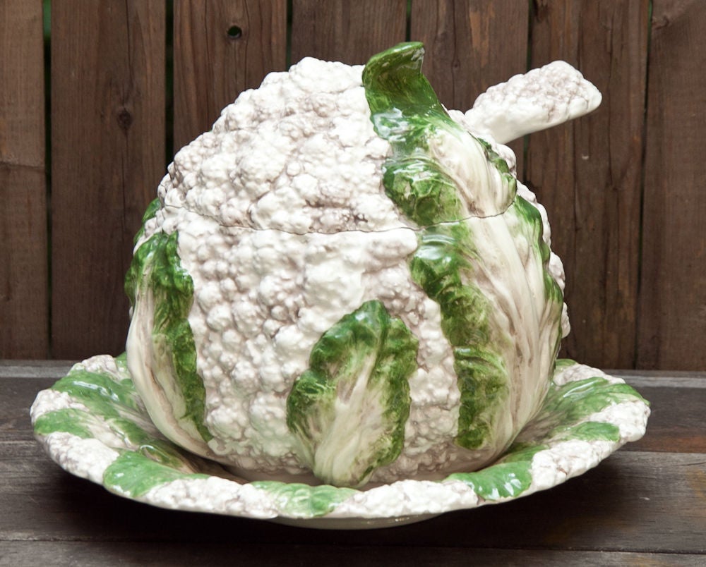 An Italian Cauliflower Form Soup Tureen by NY firm Meiselman 2