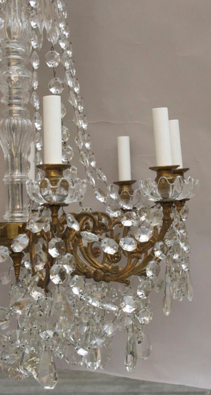 A 9 Light French Baccarat Chandelier 1