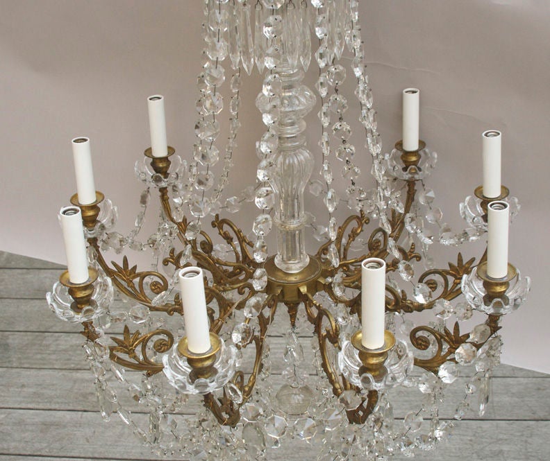 A 9 Light French Baccarat Chandelier 2