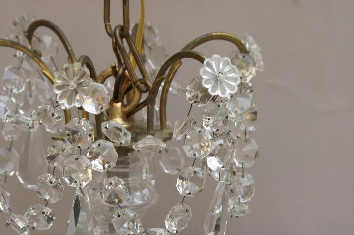 A 9 Light French Baccarat Chandelier 3