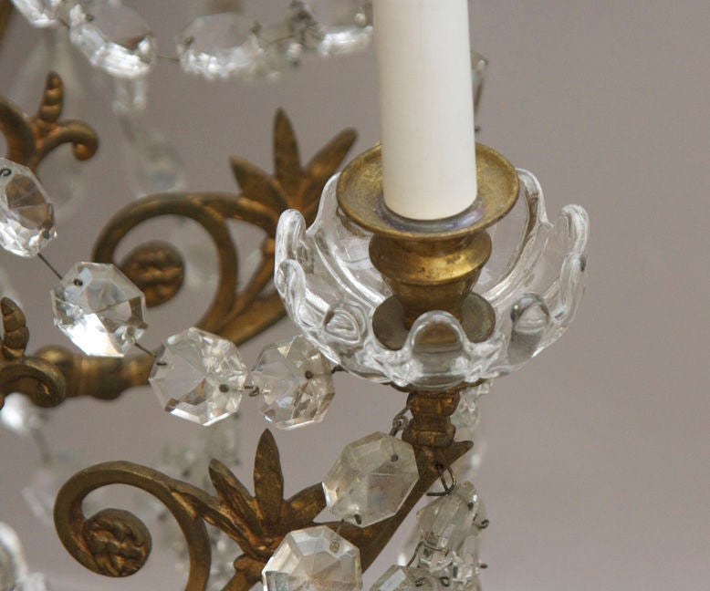 A 9 Light French Baccarat Chandelier 4