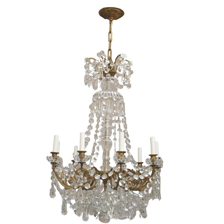 A 9 Light French Baccarat Chandelier