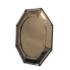 Vintage An Octagonal French "Venetian" Mirror