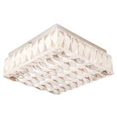 An American Crystal Flush Mounted Fixture