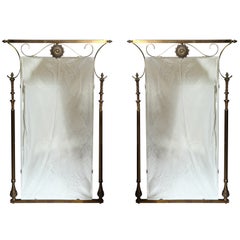 A Pair of American Mirrors With Beveled Glass