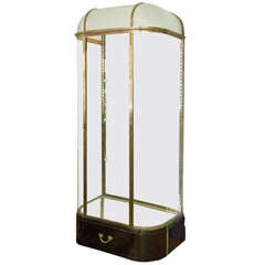 A French Art Deco Vitrine with Shaped Glass Sides and Dome Top