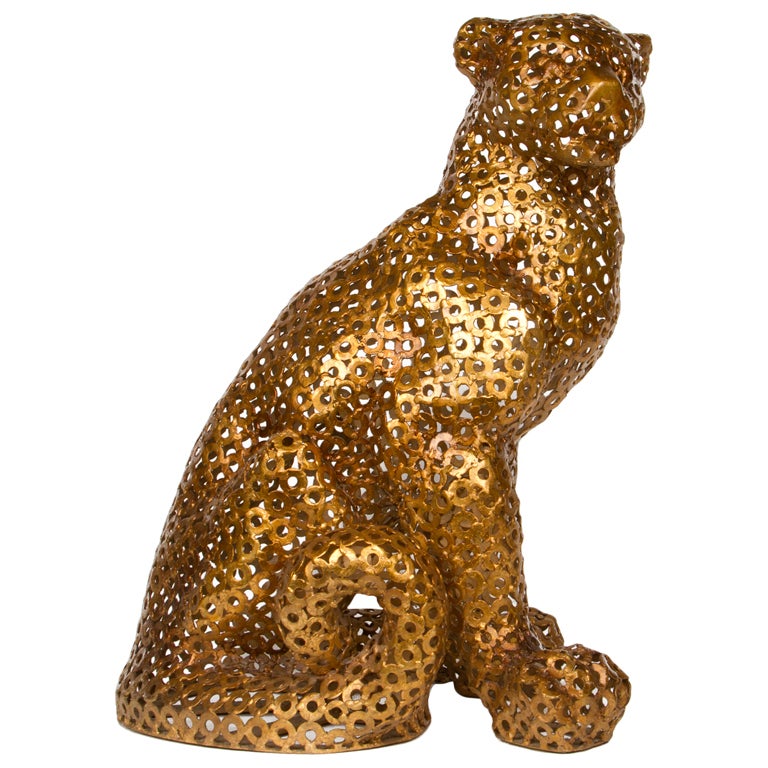 An Italian Gilt Metal Panther