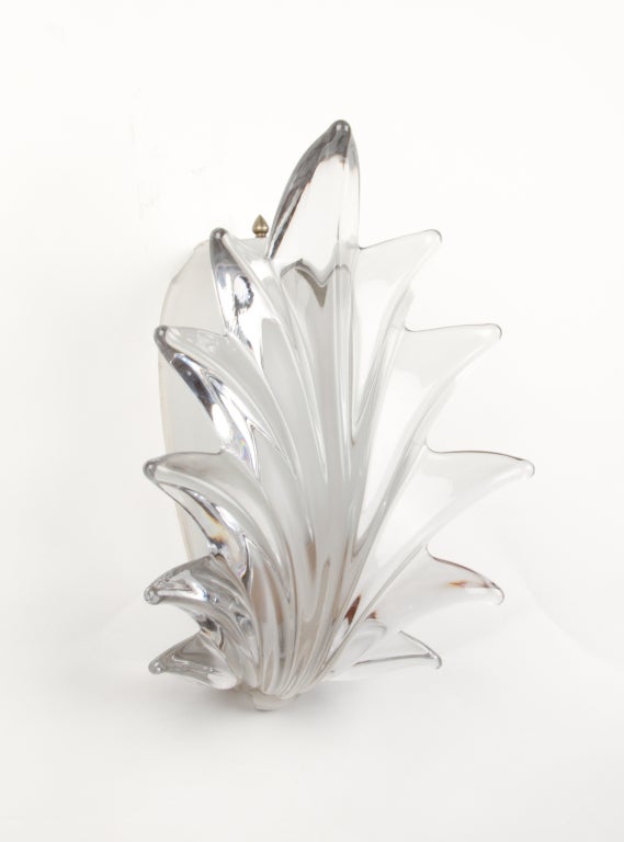A Pair of Baccarat Crystal Wall Sconces
