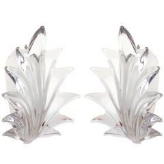 A Pair of Baccarat Crystal Wall Sconces