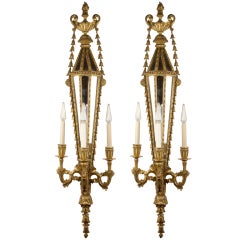 Italian Neoclassical Three-Light Wall Sconces