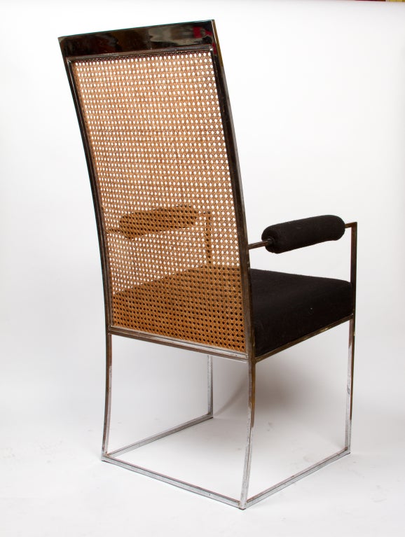 Cane A Set of Eight Milo Baughman Dining Chairs