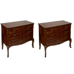 A Pair of French Louis XV/XVI Transitional Style Commodes