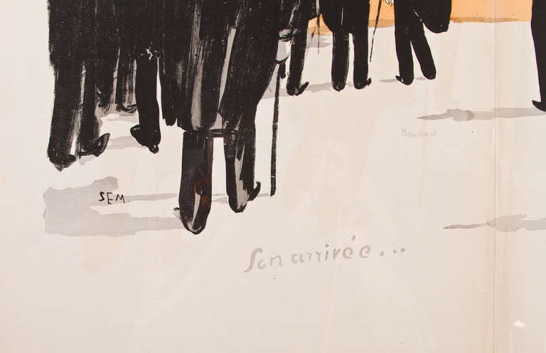 A Pair of Framed Belle Epoque-era Sem Illustrations